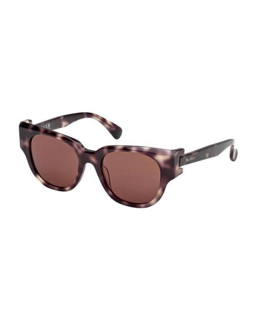 Max Mara Brown Elegante Runde Rahmen Damen-Sonnenbrille