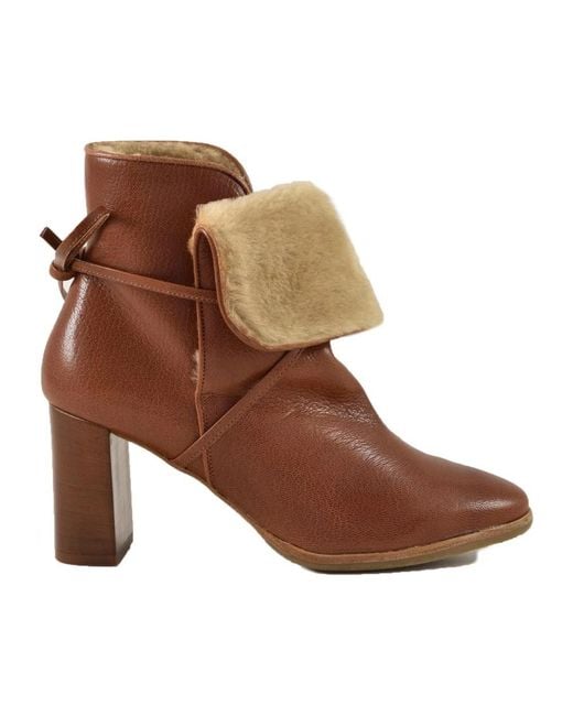 L'Autre Chose Brown Heeled Boots