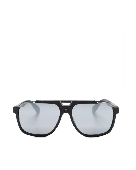 Philipp Plein Schwarze sonnenbrille mit zubehör,sunglasses,stylische sonnenbrille spp046v in Gray für Herren