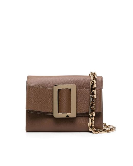 Boyy Brown Buckle Travel Case Epsom Lederhandtasche