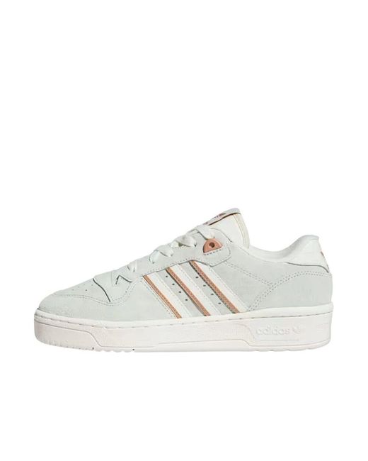 Adidas White Niedrige Rivalry Lingrn Sneakers