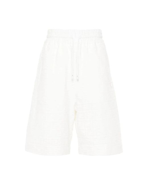 Fendi White Casual Shorts for men