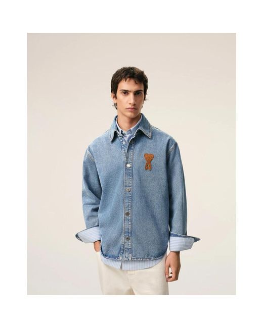 AMI Blue Denim Shirts for men