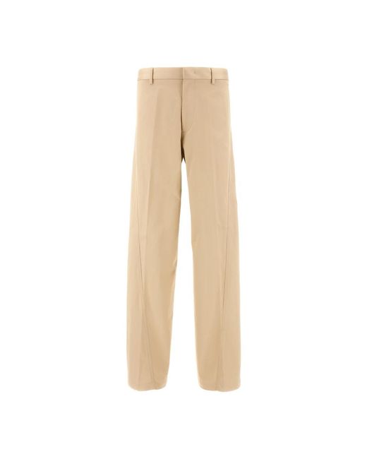 Lanvin Natural Straight Trousers for men
