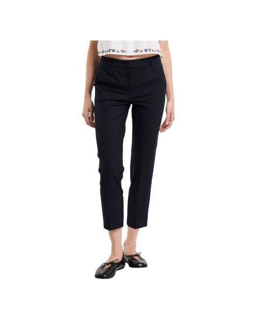 Marella Blue Cropped Trousers
