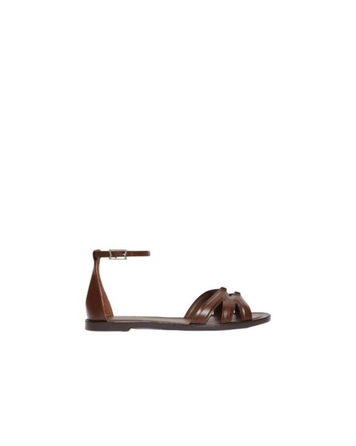 Max Mara Brown Flat Sandals