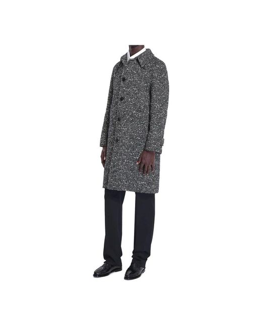 Céline Woll Tweed Mantel Mit Mohair in Gray für Herren