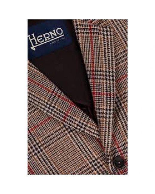Herno Brown Single-Breasted Coats for men