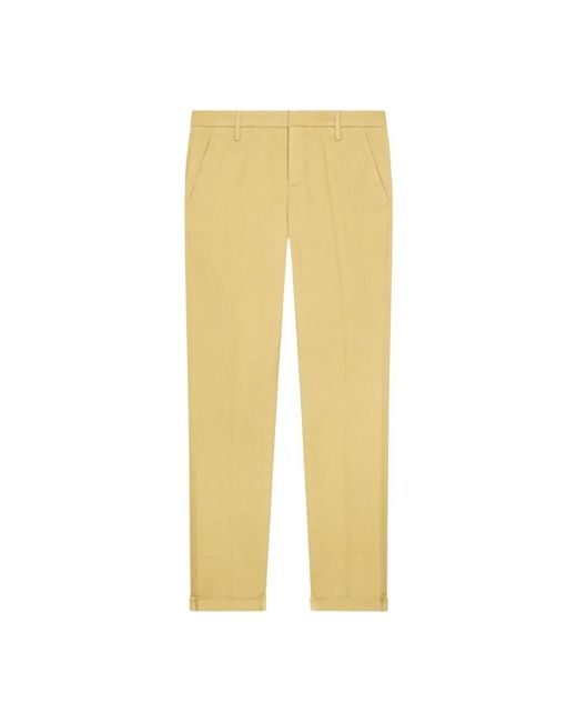 Dondup Yellow Slim-Fit Trousers for men