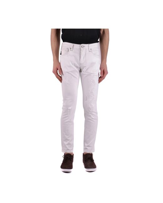 Armani Jeans White Straight Fit Jeans for men