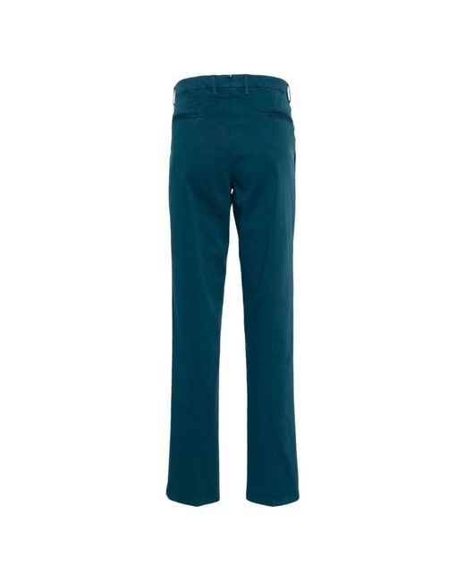 Boglioli Blue Slim-Fit Trousers for men