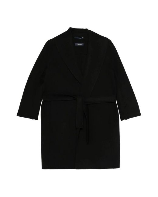Belted Coats Max Mara de color Black
