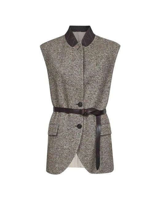 Vests di Brunello Cucinelli in Gray