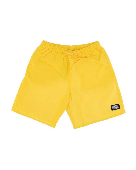 Huf Yellow Casual Shorts for men
