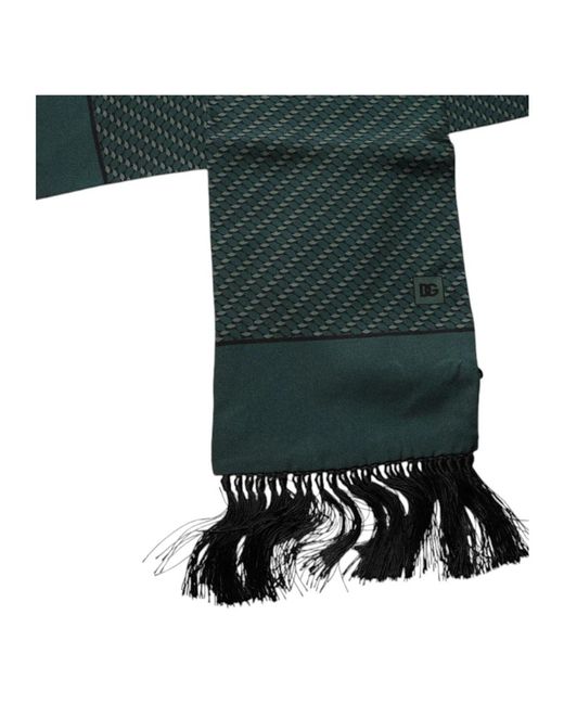 Dolce & Gabbana Green Silky Scarves