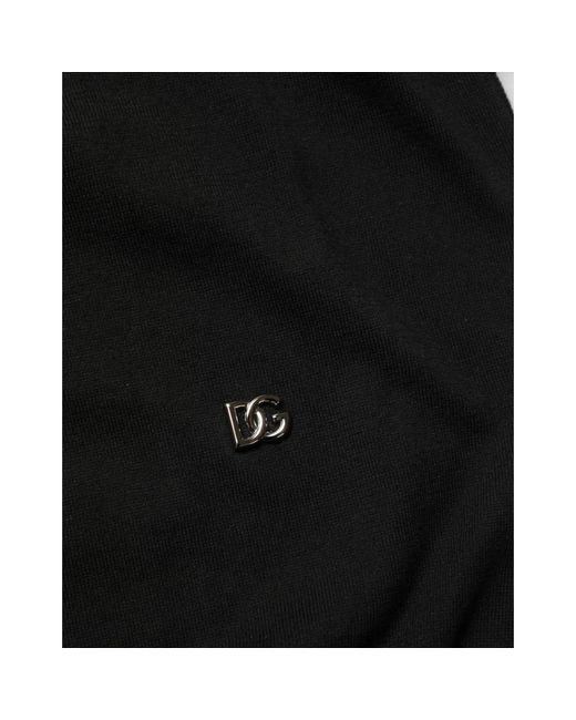 Dolce & Gabbana Black Polo Shirts for men