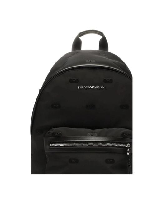 Emporio Armani Black Backpacks for men