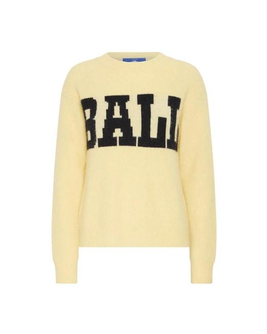Ball Yellow Round-Neck Knitwear