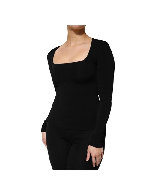 Dolce & Gabbana Black Round-Neck Knitwear