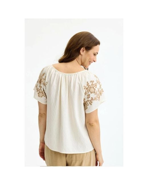 Blouses iN FRONT de color White