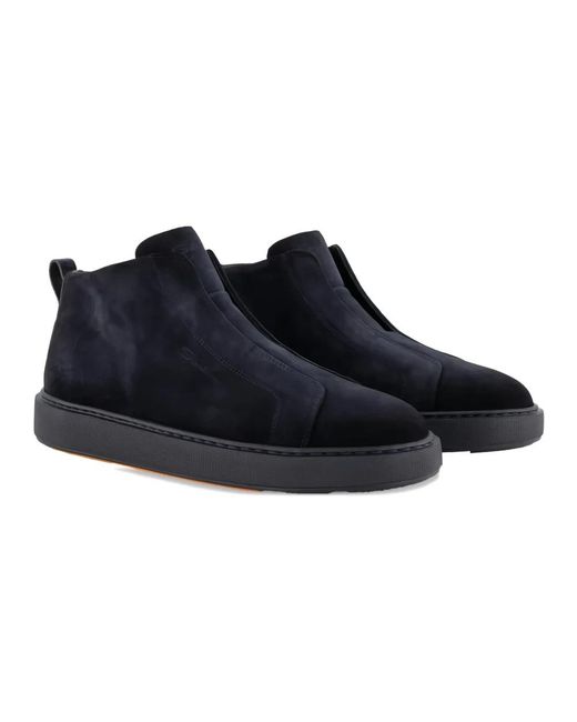 Santoni Blue Ankle Boots for men