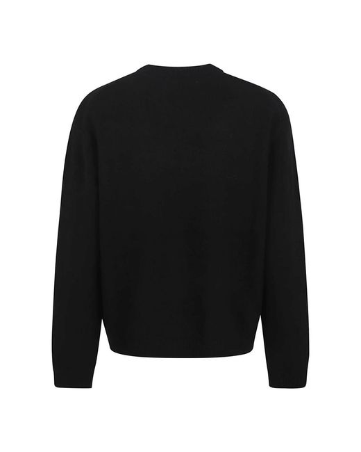 Maison Kitsuné Black Round-Neck Knitwear for men