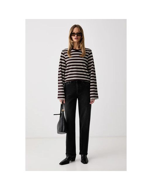 Barbour Gestreept Longsleeve Top in het Black