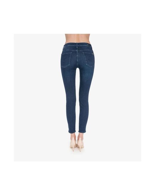 7 For All Mankind Blue Cropped Jeans