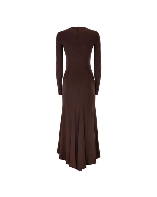 Elisabetta Franchi Brown Midi Dresses