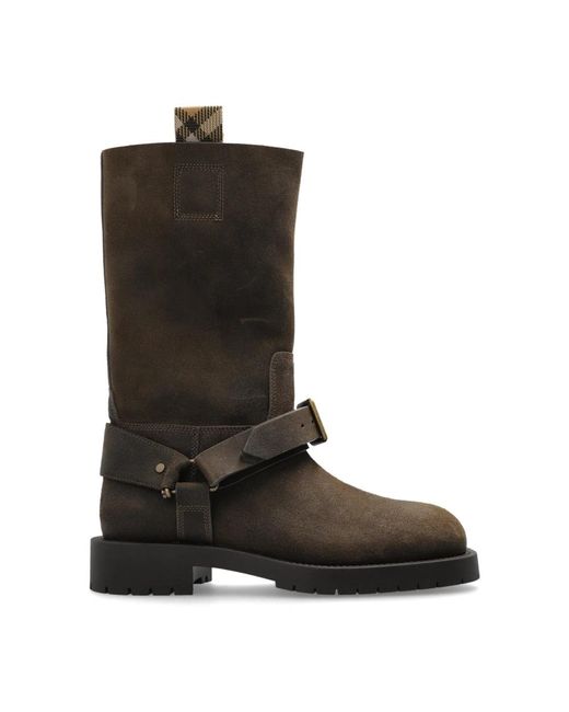 Burberry Suède Enkellaarzen in het Brown