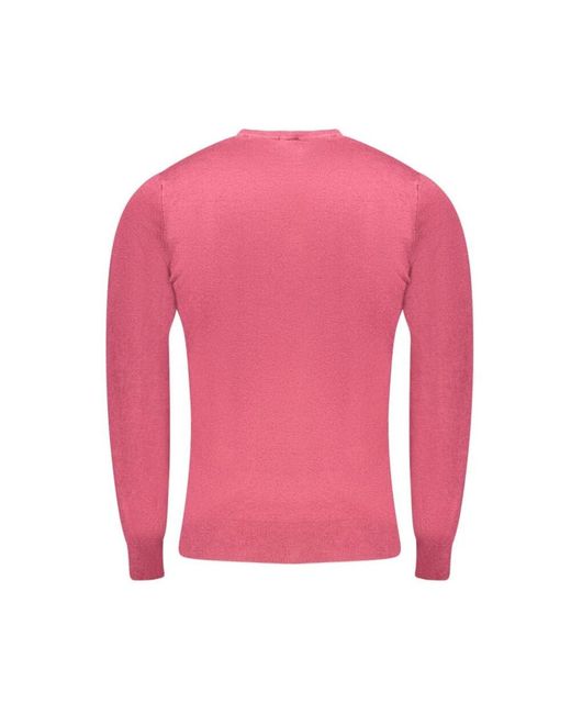 Roberto Cavalli Roter polyester pullover in Pink für Herren