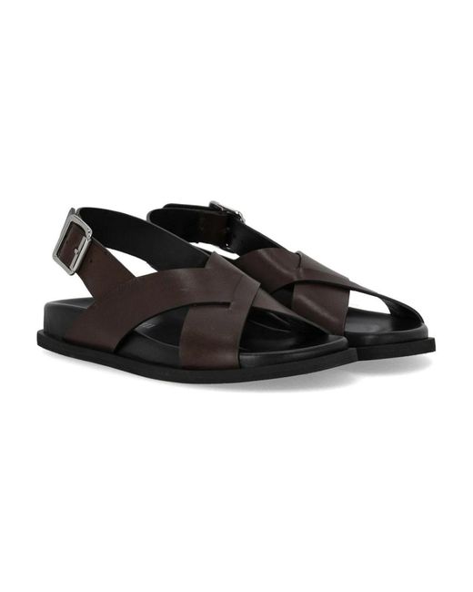 Guglielmo Rotta Black Flat Sandals