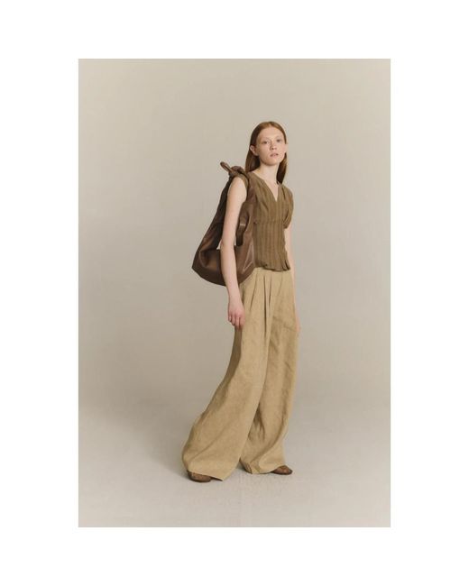 Cortana Natural Wide Trousers