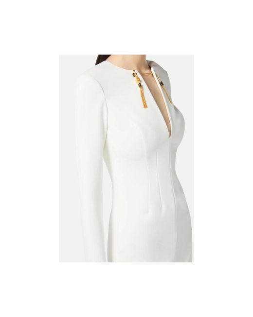 Elisabetta Franchi White Short Dresses