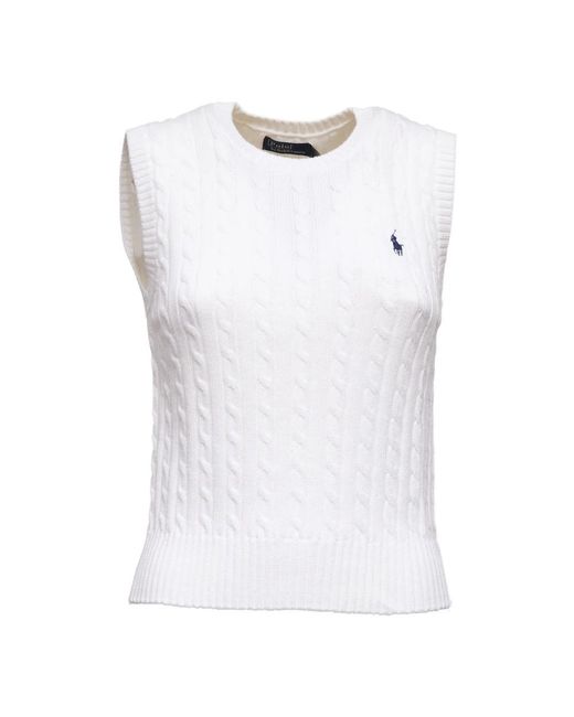 Polo Ralph Lauren White Round-Neck Knitwear
