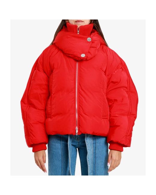 Sportmax Red Down Jackets