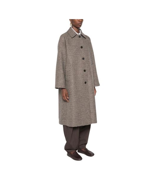 Harris Wharf London Gray Single-Breasted Coats