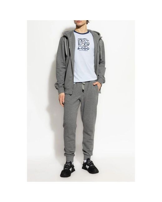 Dolce & Gabbana Sweatpants mit logo-applikation in Gray für Herren