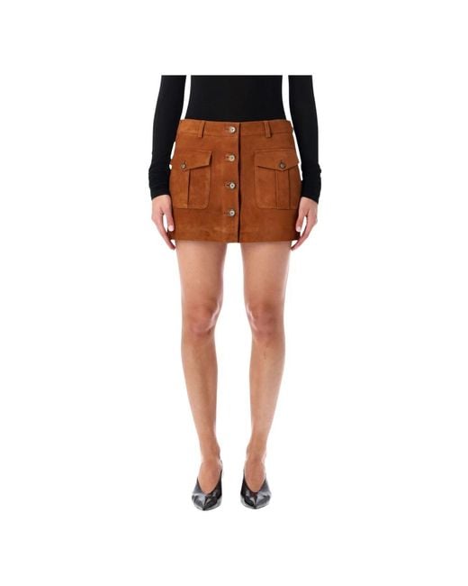THE GARMENT Brown Short Skirts