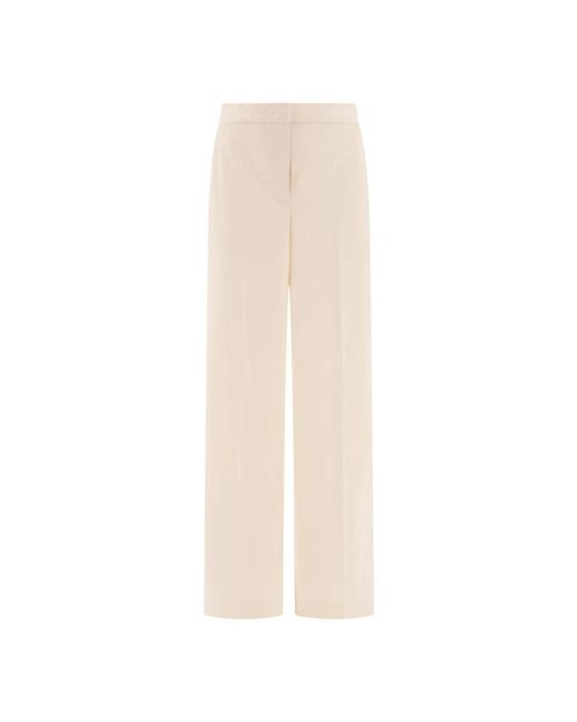 Straight Trousers Max Mara de color Natural