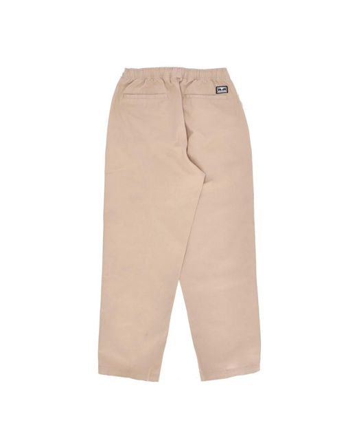 Obey Natural Straight Trousers for men