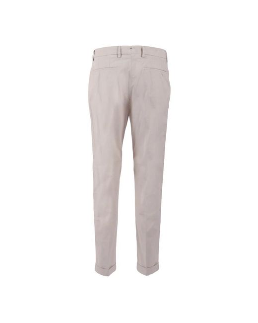BERWICK 1707 Gray Slim-Fit Trousers for men
