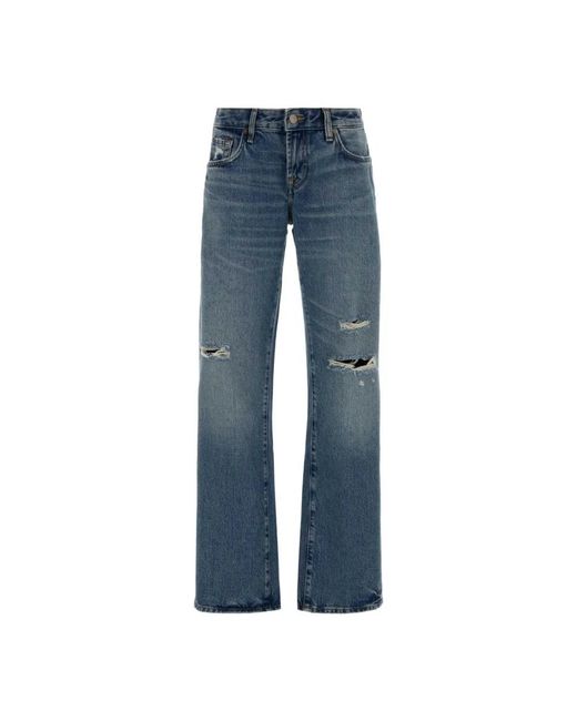 7 For All Mankind Blue Straight Jeans