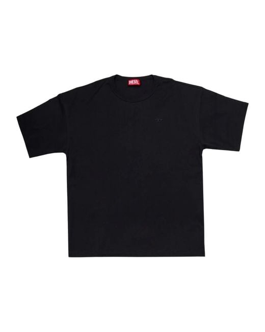 DIESEL Zwart T-Shirt Met Tonal Logo in het Black voor heren