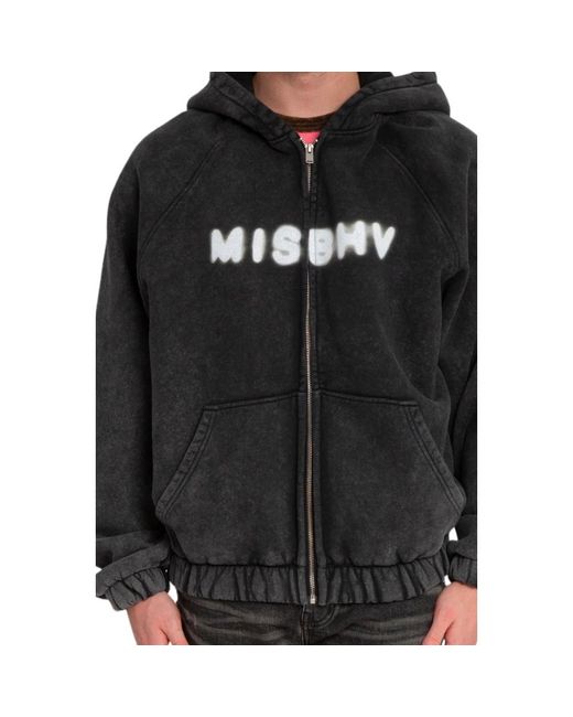 M I S B H V Stylischer zip-up hoodie in Black für Herren