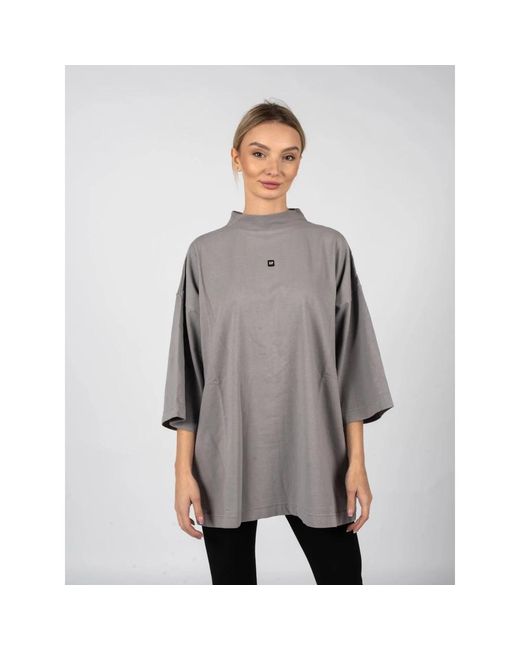 Yeezy Gray Logo T-Shirt Oversize Rundhals