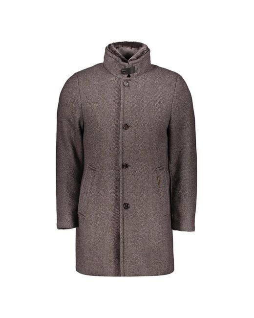 Moorer Brown Single-Breasted Coats for men