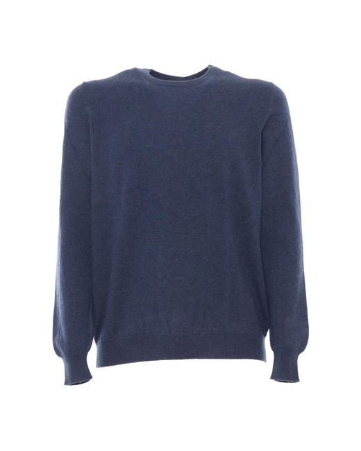 Fedeli Maglia Girocollo in het Blue voor heren