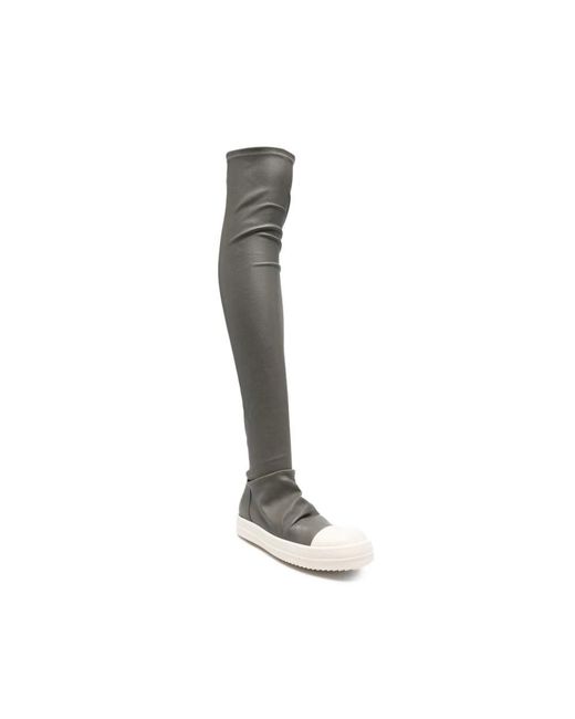 Rick Owens Black Over-Knee Boots