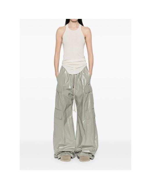 Rick Owens Gray Wide Trousers